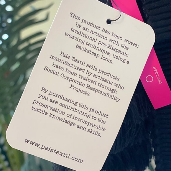 NEW Handwoven Textile Black and White Woven Purse NWT - Picture 6 of 11